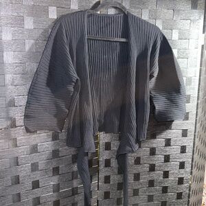 Whistles Black Wrap Top